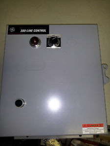G.E. CR306B18400JDTLJ SIZE O 600V 18A 24V COIL 3P FUSED IN ENCLOSURE HOA #A6