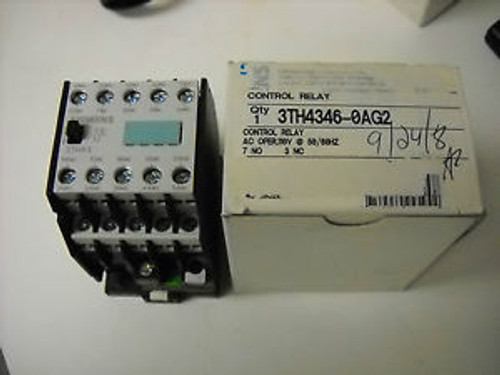 New Siemens 3TH4346-0AG2 Control Relay - 7NO, 3NC