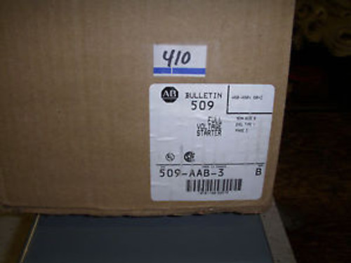 NEW- Allen Bradley 509-AAB-3  3P, 600V, Starter #410