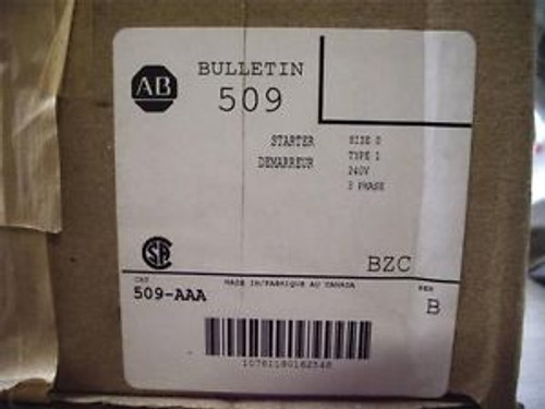 NEW ALLEN-BRADLEY 509-AAA STARTER BOX 240V COIL 3PH NEMA SIZE 0