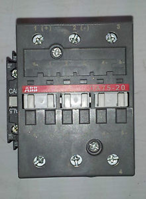 ABB Contactor DA75-20 60AMP 3POLE 1NO/1NC AUX 110/120VAC w/ CAL5-11 Aux Contact