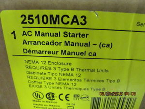 Square D 2510MCA3 AC Manual Starter, Series C