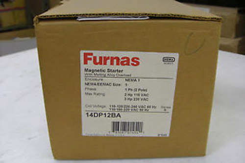 New Furnas 14DP12BA Magnetic Starter 1 Phase 2 Pole NEMA 1