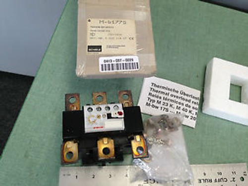 SCHIELE M-B177S THERMAL OVERLOAD RELAY,150-180 AMPS,NEW 1222 114 27 D-78132 315A