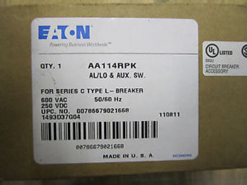 NEW EATON CUTLER HAMMER AL/LO & AUX SWITCH AA114RPK