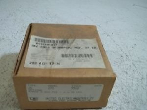 UNITED ELECTRIC J6-270 PRESSURE SWITCH 0-200 PSI NEW IN BOX