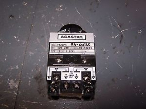 NEW AGASTAT 7022PA TIMING RELAY .1 TO 1 SECONDS 125 VDC COIL