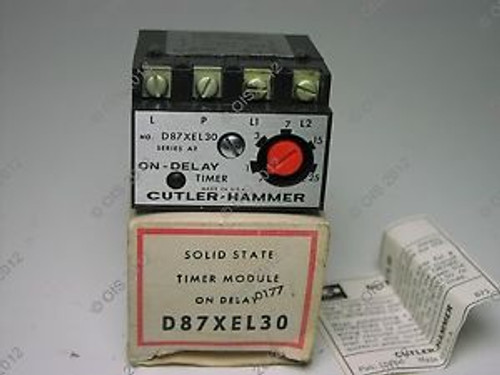 CUTLER HAMMER D87XEL30 SOLID STATE RELAY TIMER MODULE 120VAC ON DELAY New