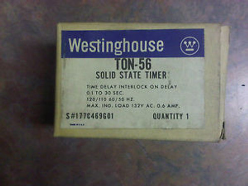 TON-56 Westinghouse Solid State Timer Style 177C469G01 New