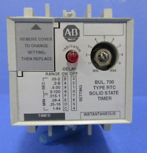 ALLEN BRADLEY SOLID STATE TIMER 700-RTC00110U1 SER. A