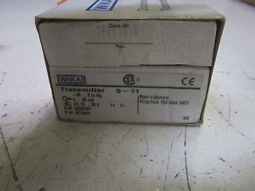 WIKA S-11 TRANSMITTER 10-30VDC NEW IN A BOX