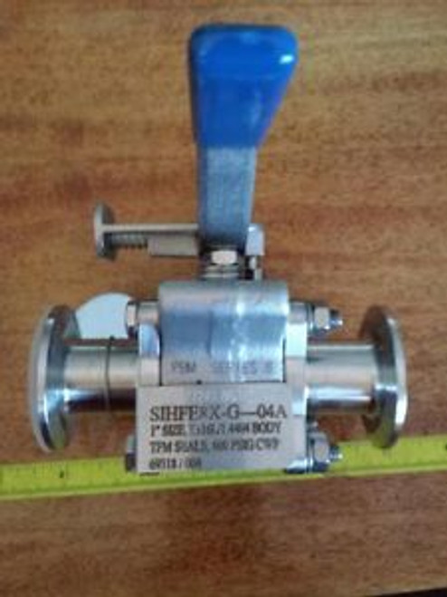 NEW PBM 1 316L SANITARY BALL VALVE W/ FLANGE ENDS SIHFE8X-G-04A