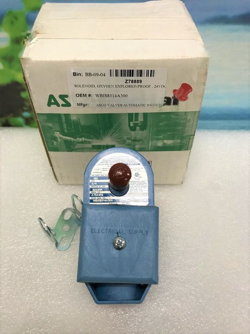 NEW ASCO WBIS8314A300 1/4 INTRINSICALLY SAFE SOLENIOD VALVE 24 VDC 150 PSI