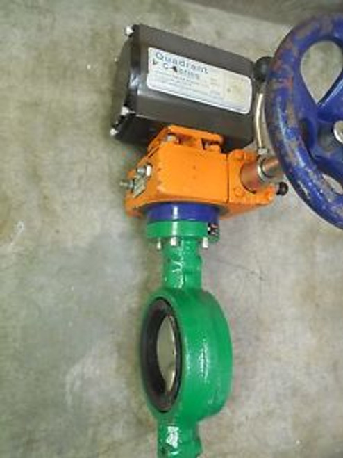 Quadrant 2 Butterfly Valve BFV-A A395 w. Actuator C-450DA New