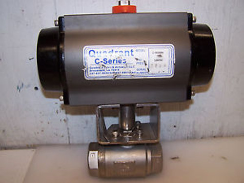 NEW QUADRANT 1 PNEUMATIC ACTUATED STAINLESS BALL VALVE C-1000SR4 CF8M NACE