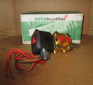 New ASCO RED-HAT DUAL THREADED EF8342G020 1/4 SOLENOID VALVE X1