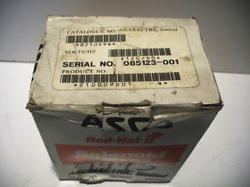 ASCO RED-HAT 8210D9Q SOLENOID VALVE 120V 13.4WATTS 3/4 PIPE NEW