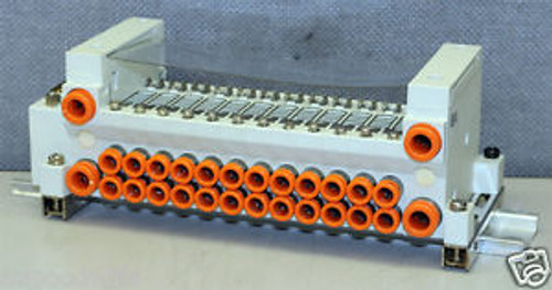 SMC Corporation VV5Q11-12N7FU1-DN DIN Rail Plug-in VQ1000 Solenoid Manifold New