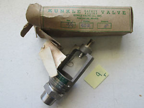 NEW IN BOX KUNKLE SAFETY RELIEF VALVE 40R 3/4 PRESSURE 5 226-1