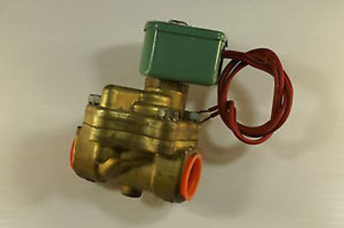 ASCO 8221 5 HW, 120/60AC, Brass 3/4 In, Solenoid Valve / Air, Water, Steam.