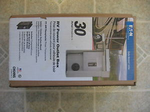 New Eaton Cutler Hammer 30 Amp Rv Power Outlet Box Chu4Ns Indoor Outdoor