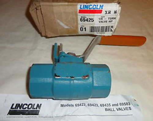 Lincoln Lube 69425 1/4-Turn Valve Hp LNL-69425 For Lubrication Equipment NEW