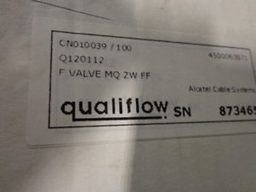 VALVE, QUALIFLOW Q120112, F VALVE MQ 2W FF