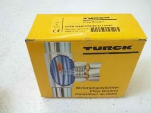 TURCK FCS-N1/2A4P-RRX-B1151  115VAC FLOW CONTROL NEW IN A BOX