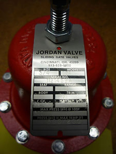 Jordan I&M58 Natural Gas Back Pressure Regulator Valve