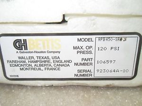 N1-2 1 NEW GH BETTIS RPB450-SR3 106597 ACTUATOR