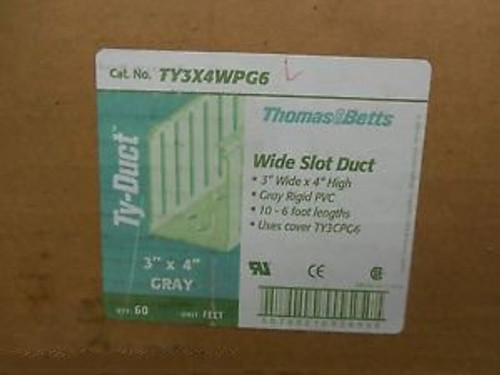 THOMAS & BETTS, TY3X4WPG6, WIDE DUCT SLOT, 3W x 4H, 6 LENGTH 10/BX