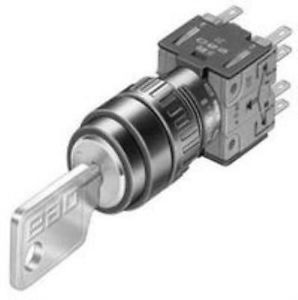 30B4498 Eao 51-371.022D Switch, Key Lock, 2No/2Nc, 5A, 250V