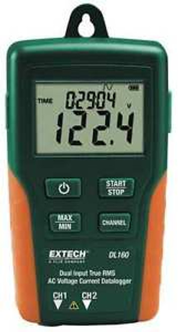 Dual Input AC Voltage/Current Datalogger, Extech, DL160