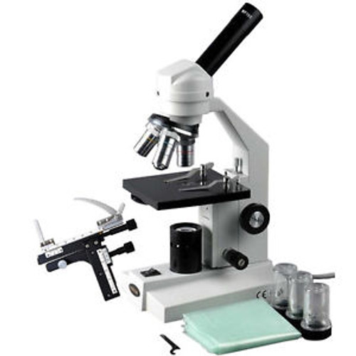 AmScope M200-MS 40X-400X Student Compound Microscope with Mechanical Stage