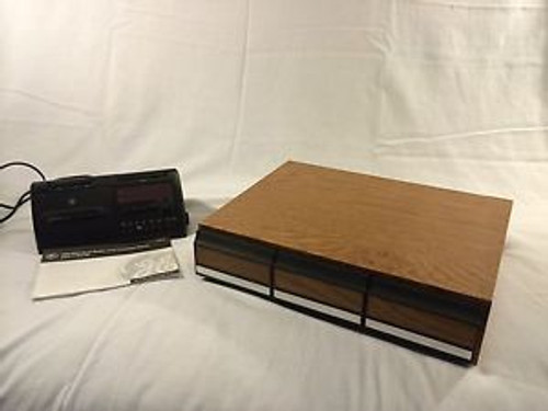Clock Radio + Cassettes and Storage Bin