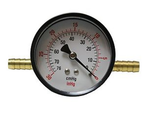 Bourdon Tube In-Line Vacuum Gauge for High Vacuum Pumps