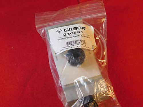 New Gilson prime / purge valve assembly P/N 210581