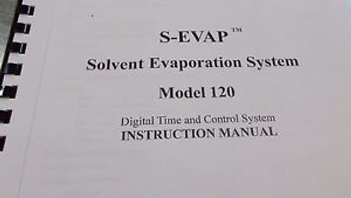 ORGANOMATION SOLVENT EVAPORATION S-EVAP INSTRUCTION MANUAL