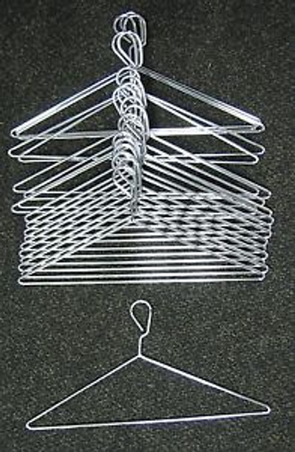 QTY OF 20 CHROME PLATED 16 CLEANROOM HANGERS CLOSED LOOP