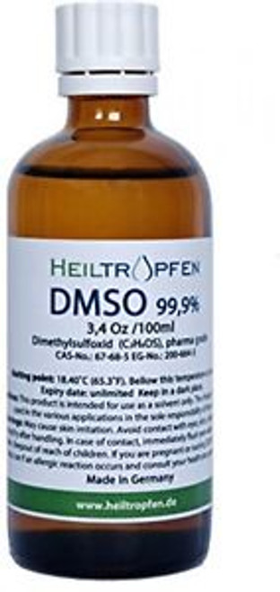 DMSO - Dimethyl Sulfoxide Liquid (3.4 Oz - 100ml), Pharmaceutical Grade, High