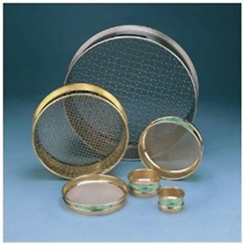 3 in. Brass Frame Sieve, 4.00 mm, no. 5 Stainless Steel Wire Mesh, Full Heigh...