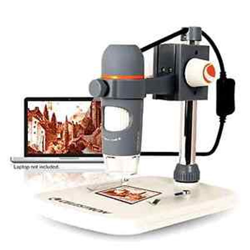 Handheld Digital Microscope 5 MP Sensor High Resolution Adjustable Stand USB 2