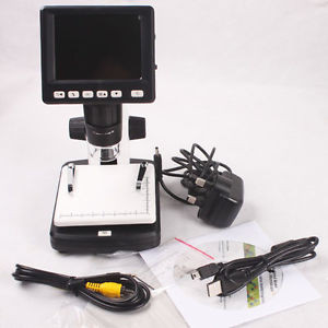3.5 inch Desktop 5MP LCD Digital MicroScope 20x to 500x Video Camera Recorder