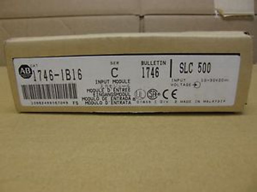 ALLEN BRADLEY, New In Box, 1746-IB16, SLC500, 16 Input Module, Bul 1764