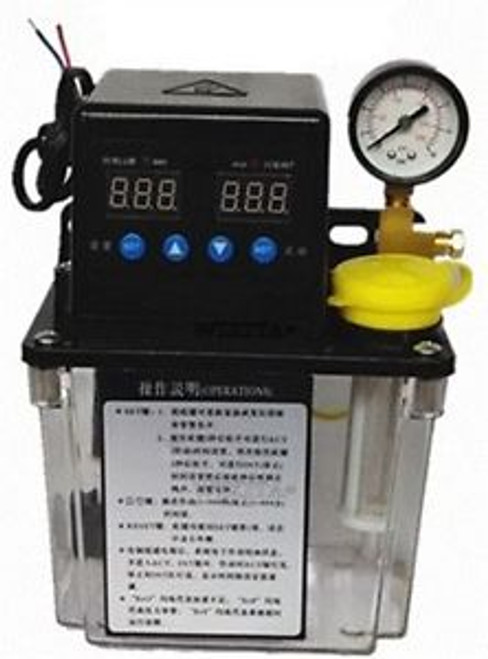 new 1l dual digital display automatic lubrication pump oiler nc pump 6mm 110v q2
