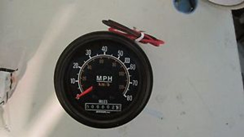 12 Volt 3.75   Speedometer 0-80 MPH Ametek Dixson