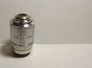 Nikon   Plan 10 DL Ph1 Phase Contrast Microscope Objective Lens  10X