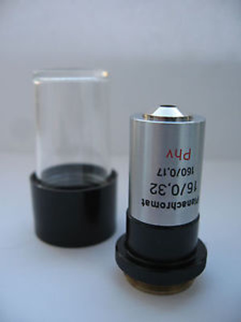 Carl Zeiss Phase Contrast Microscope Objective Planachromat 16/0.32 PhV