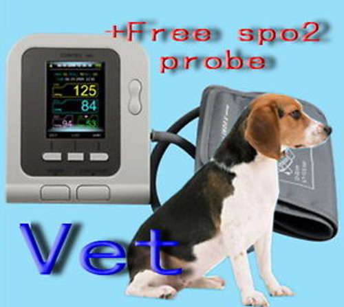 08A Veterinary Vet Digital Blood Pressure HR/ SPo2/ NIBP +CD + Free Spo2  Probe