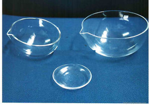 NEW QUARTZ DISHES / BASIN 100 ml ROUND WITH SPOUT BEST QUALITY LAB INSTRUMENT